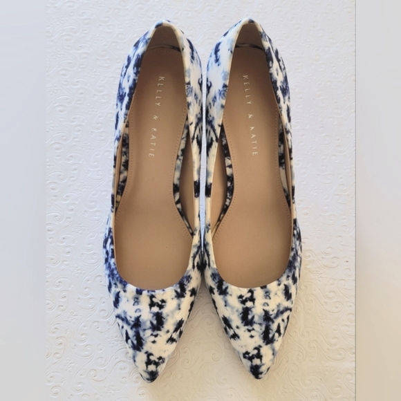 Kelly & Katie NEW Blue Tie Dye Pointed Toe Misha Classic Pumps Heels Size 10M - Picture 2 of 11